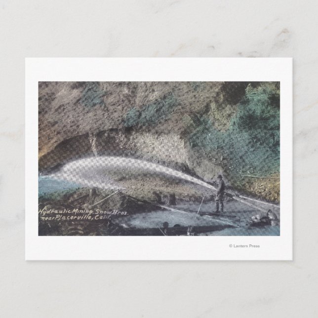 Hydraulic Mining ScenePlacerville, CA Postcard (Front)