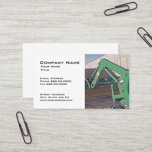 Hydraulics Sales and Service Business Card (Front/Back In Situ)