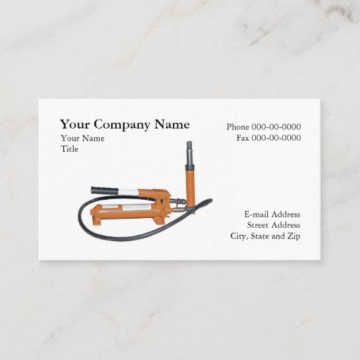 Customizable Hydraulics Sales and Service Business Card