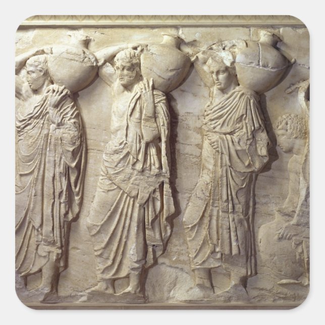 Hydria carriers from the North Frieze Square Sticker (Front)