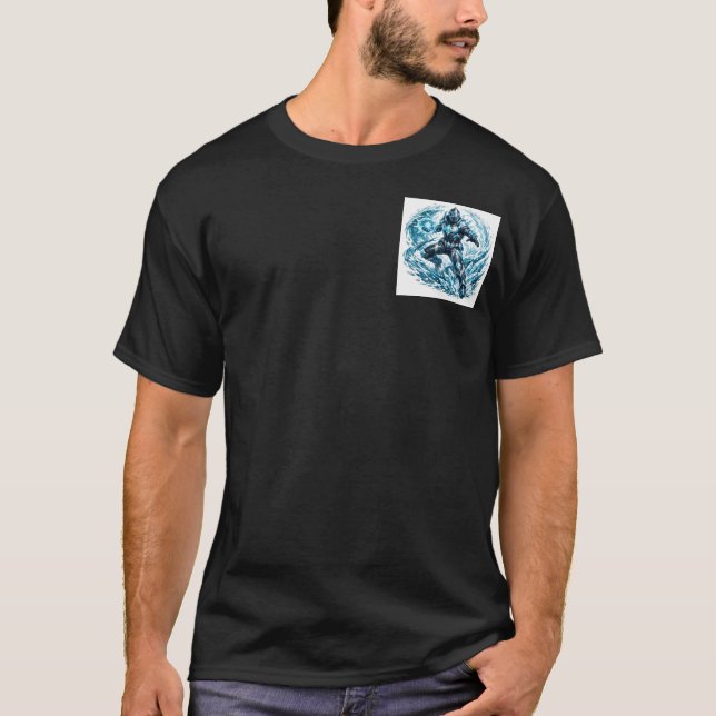 Hydro-Frost Superhero T-Shirt: Ice & Water Edition T-Shirt (Front)