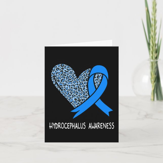 Hydrocephalus Awareness Blue Ribbon  Card (Front)
