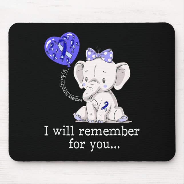 Hydrocephalus Awareness Elephant 1 Mouse Pad (Front)