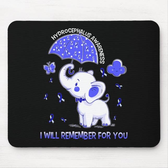 Hydrocephalus Awareness Elephant  Mouse Pad (Front)