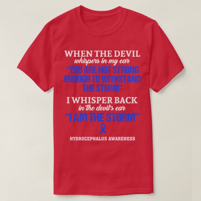 Hydrocephalus Awareness I Am The Storm In This Fam T-Shirt (Design Front)
