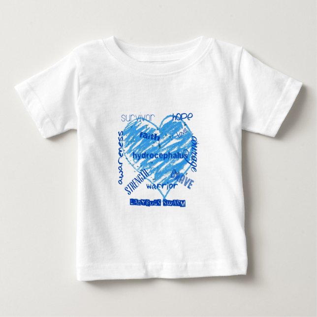 hydrocephalus awareness ladybugs swarm baby T-Shirt (Front)
