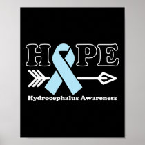 - Hydrocephalus Awareness Light Blue Ribbon  Poster