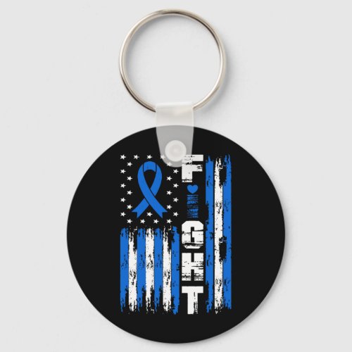 Hydrocephalus Awareness Patriotic Usa American Fla Keychain