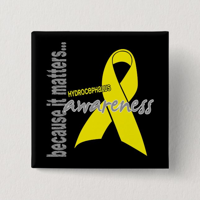 Hydrocephalus Awareness Pinback Button (Front)