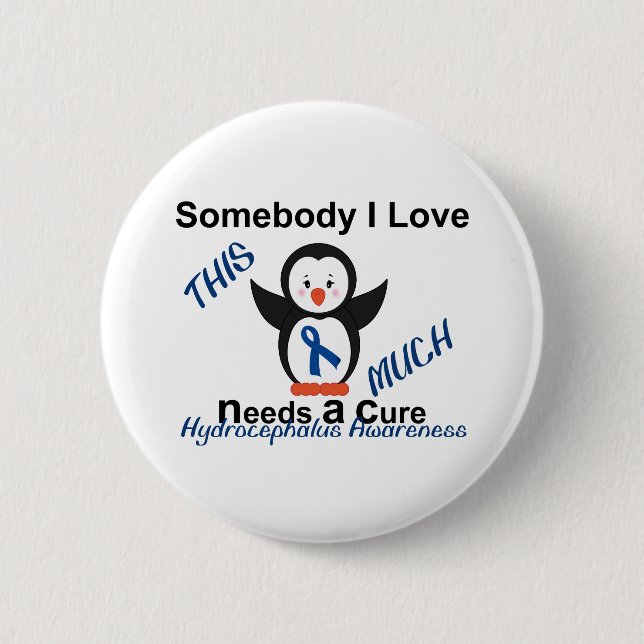 Hydrocephalus Awareness Someone I Love Pinback Button (Front)