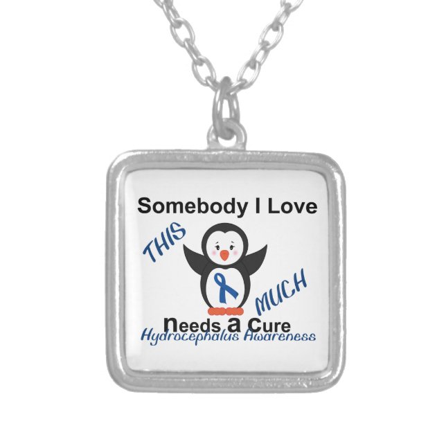 Hydrocephalus Awareness Someone I Love Silver Plated Necklace (Front)