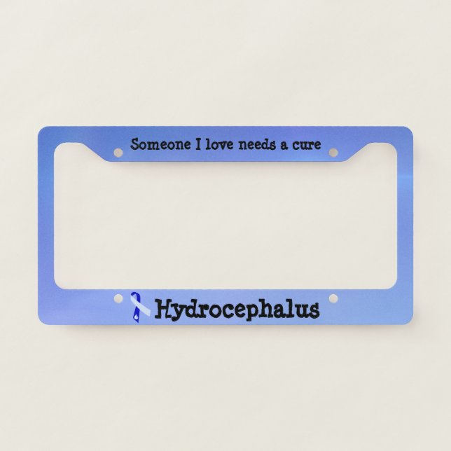 Hydrocephalus License Plate Frame (Front)