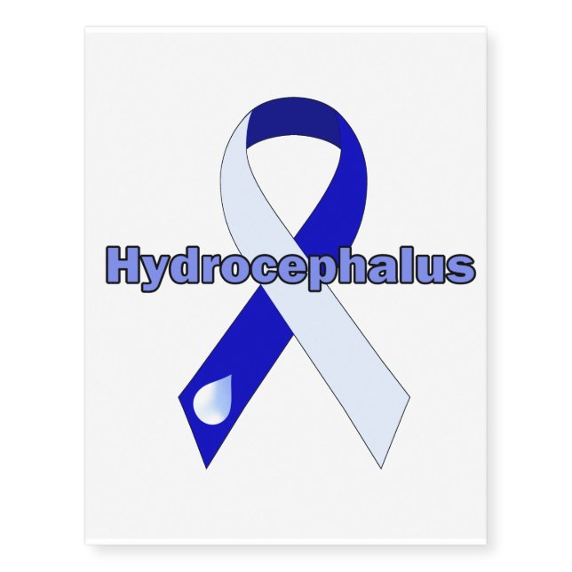Hydrocephalus Ribbon Temporary Tattoo (Front)
