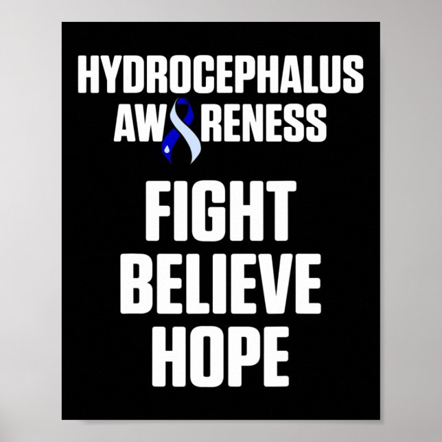 Hydrocephalus Survivor Fight Awareness Warrior  Poster (Front)