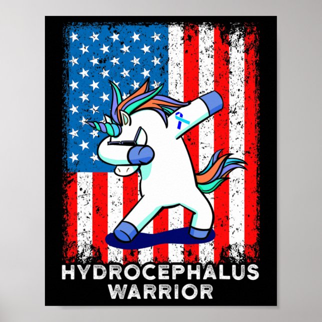 Hydrocephalus Survivor Hardwork Awareness Warrior  Poster (Front)