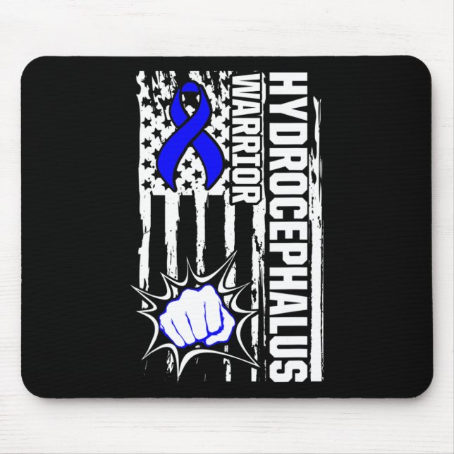 Hydrocephalus Survivor Inspiring Awareness Warrior Mouse Pad (Front)