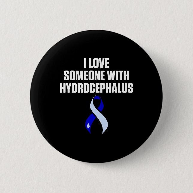 Hydrocephalus Survivor Love Awareness Warrior  Button (Front)