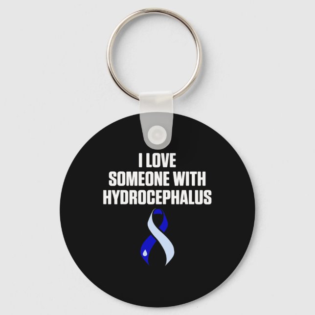 Hydrocephalus Survivor Love Awareness Warrior  Keychain (Front)