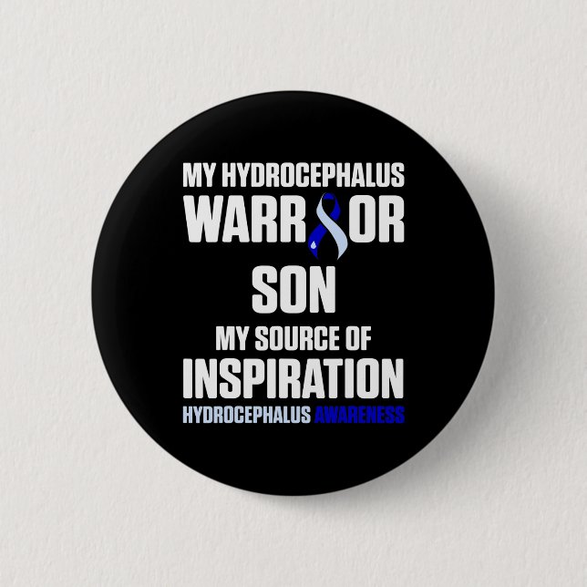 Hydrocephalus Survivor Son Awareness Warrior 7 Button (Front)