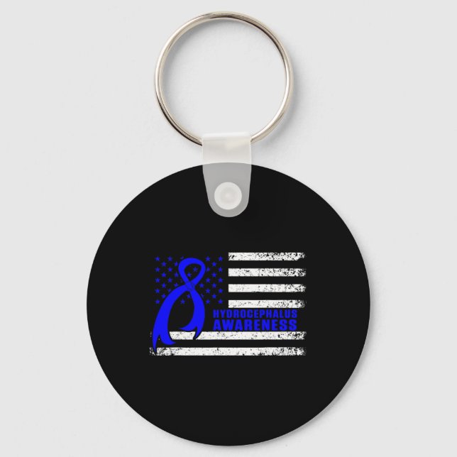 Hydrocephalus Survivor Specialize Awareness Warrio Keychain (Front)