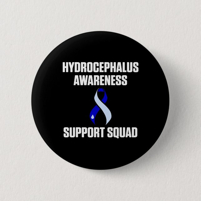 Hydrocephalus Survivor Support Awareness Warrior  Button (Front)