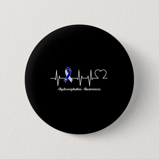 Hydrocephalus Warrior  Button (Front)