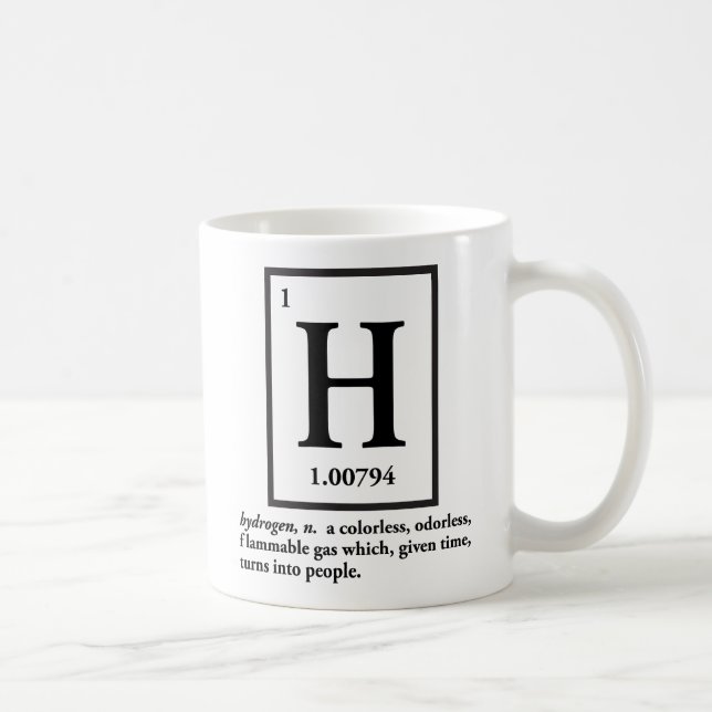 hydrogen - a gas which turns into people coffee mug (Right)