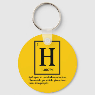 hydrogen - a gas which turns into people keychain