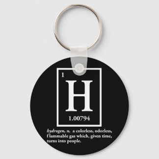hydrogen - a gas which turns into people keychain