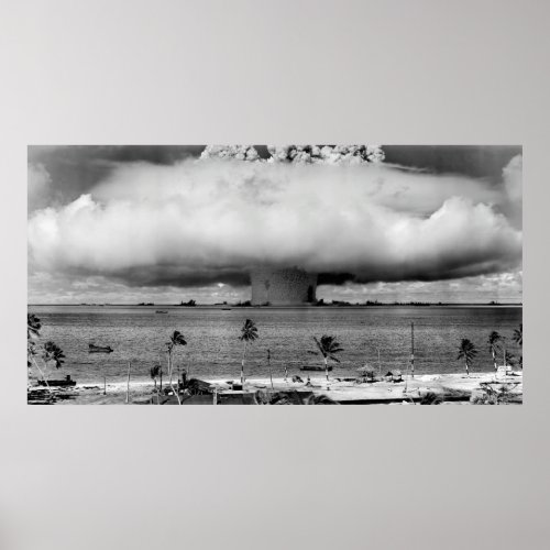 HYDROGEN BOMB BLAST _ BIKINI ATOLL _ 1946 POSTER