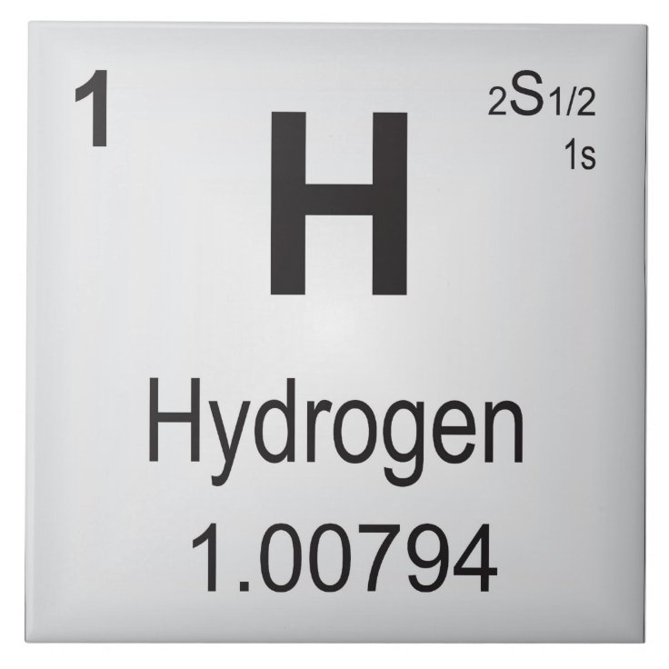 Hydrogen Ceramic Tile Periodic Table of Elements | Zazzle