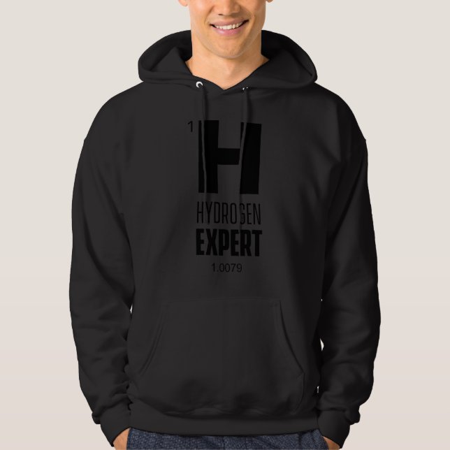 Hydrogen Expert Symbol H Hybrid Car Clean Energy F Hoodie (Front)