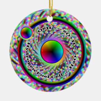 Hydrogen Fuel Cell & Peace Spiral Ornament