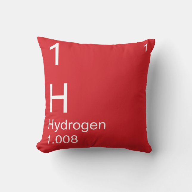 Hydrogen Throw Pillow (Front)