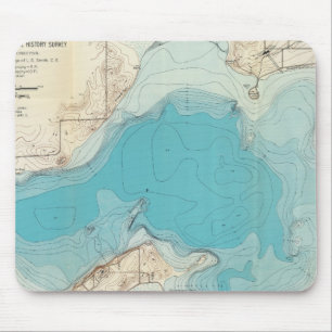 Hydrographic map Lake Mendota Mouse Pad