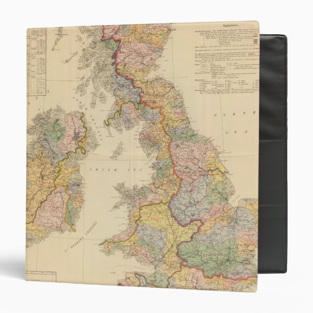 Hydrographical map, British Isles Binder (Front/Inside)