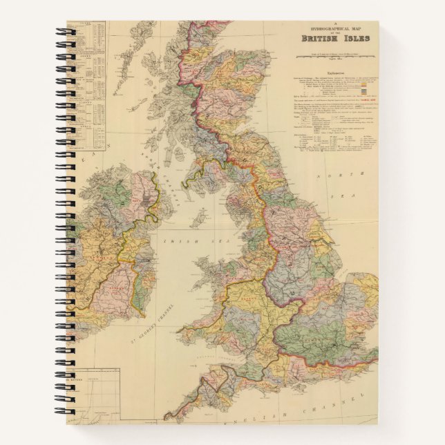 Hydrographical map, British Isles Notebook (Front)