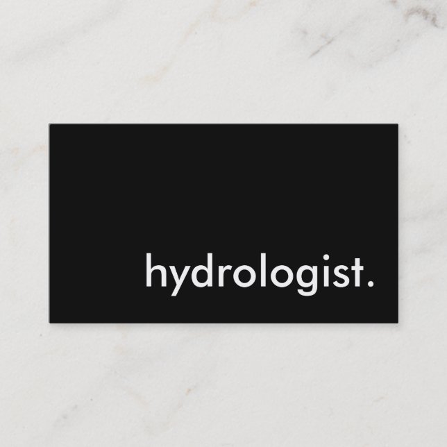 hydrologist. business card (Front)