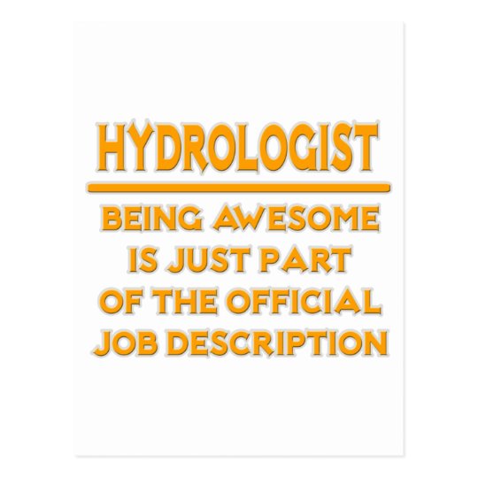 Hydrologist .. Official Job Description Postcard