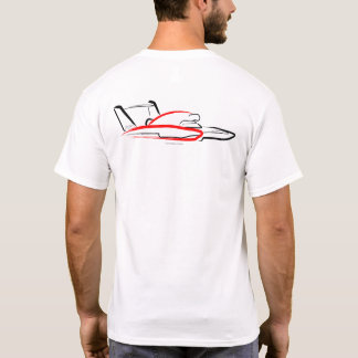 Hydroplane 01 Black and Red back T-Shirt