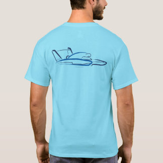 Hydroplane 01 Blue Horizon Back T-Shirt