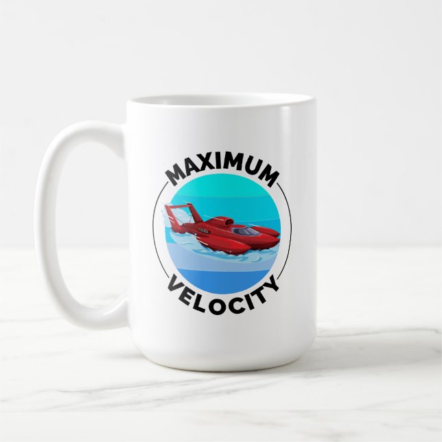 Hydroplane Boat Racing Speedboat Powerboat Coffee Mug (Left)