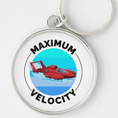 Hydroplane Boat Racing Speedboat Powerboat Keychain