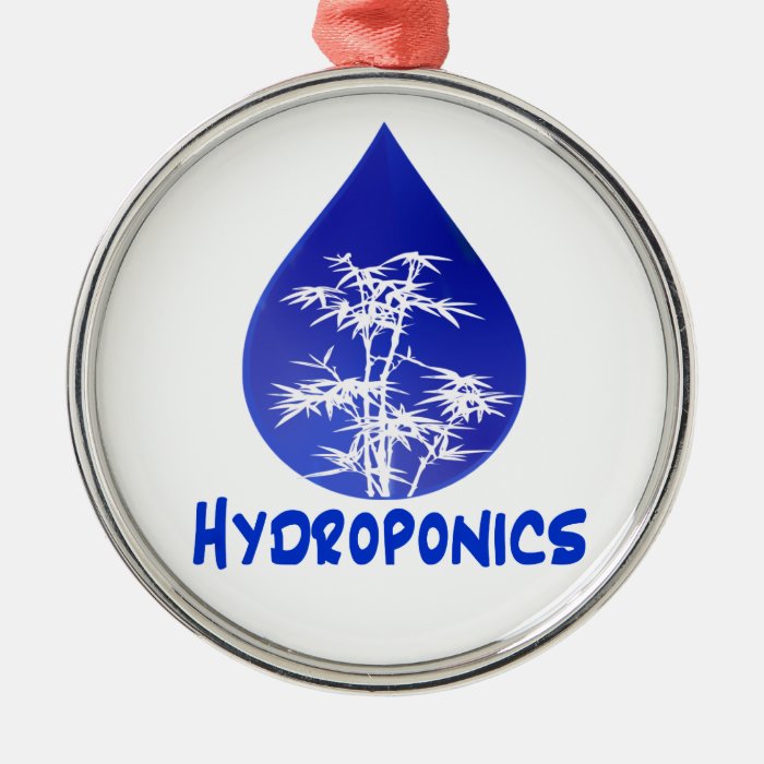 Hydroponics design , blue drop and white tree christmas ornament