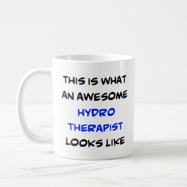 hydrotherapist, awesome coffee mug (Left)