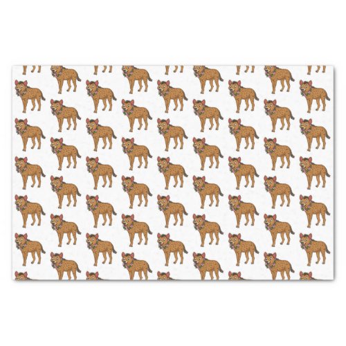 Hyena and flowers cartoon illustration tissue paper