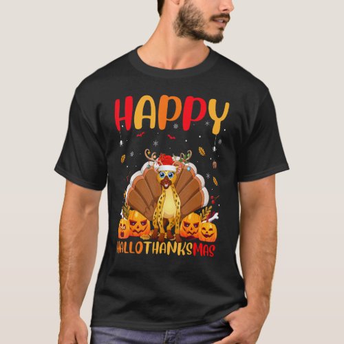 Hyena Animal  Happy Hyena Hellothanksmas T_Shirt