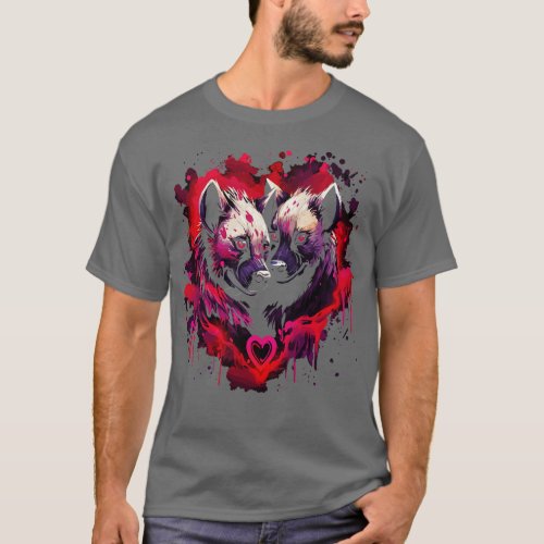 Hyena Couple Valentine T_Shirt