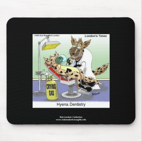 Hyena Dentistry Cartoon Funny Quality Mouse Pad