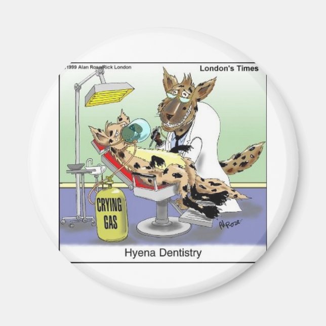 Hyena Dentistry Funny Gifts, Tees & Collectibles Magnet (Front)